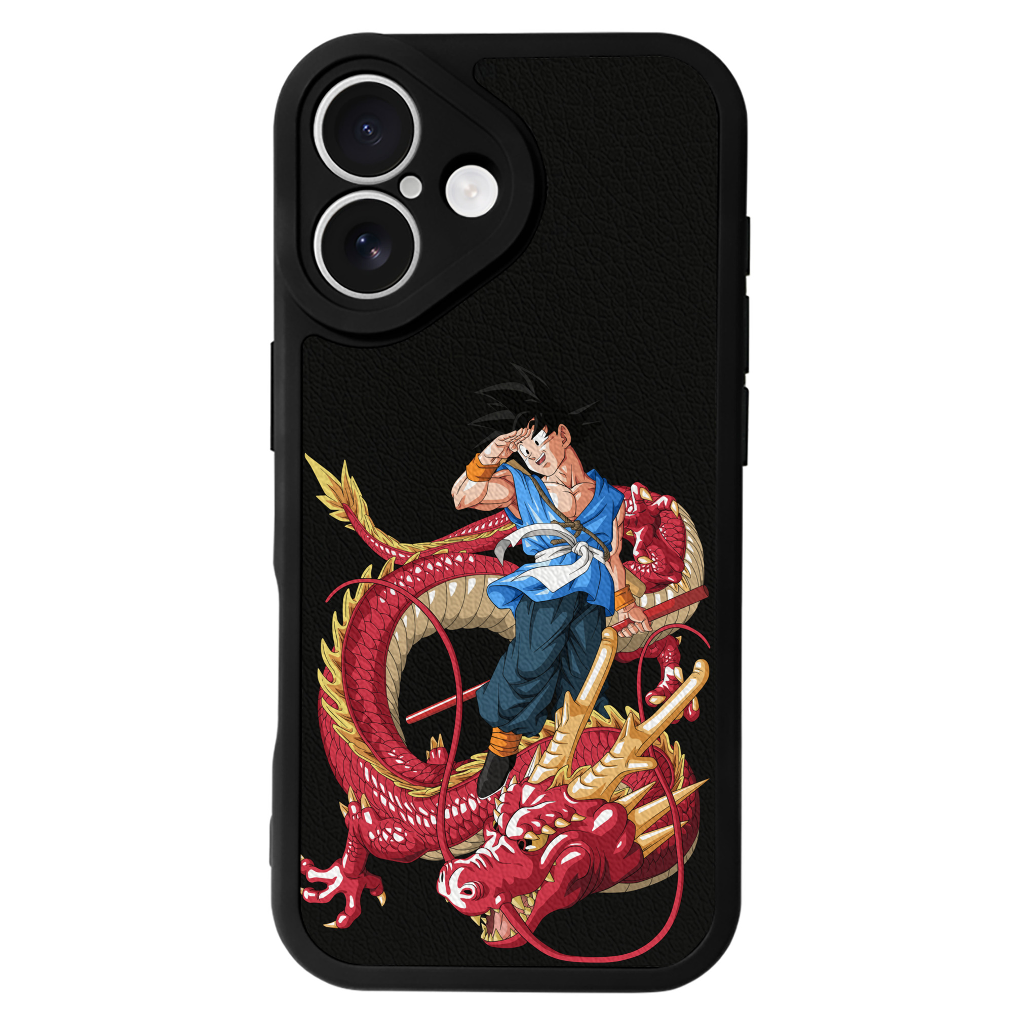 （画像用） ドラゴンボール 孫悟空（そん ごくう）Son Goku カカロット DRAGON BALL Kakarotto 【iPhone 16シリーズ対応】シリコンスマホケース（レザー調） 材質：シリコン